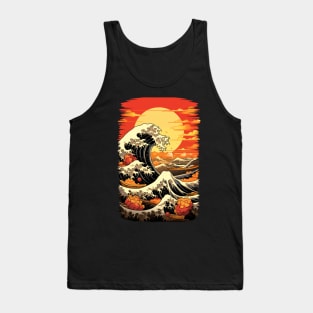 "Ukishiro: Infinity of Waves and Sunset" Tank Top